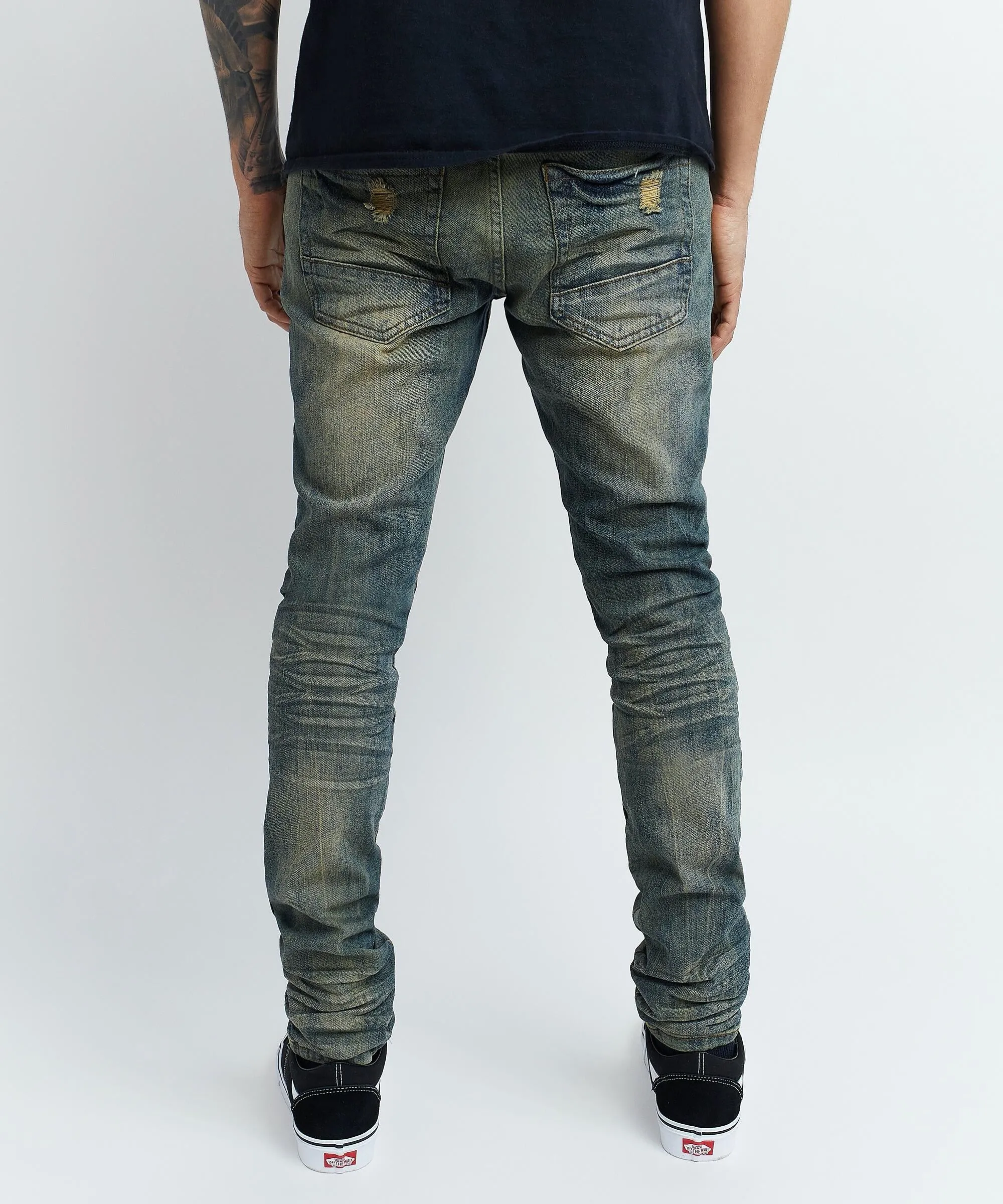 Reason Huntington Vintage Wash Destroyed Denim