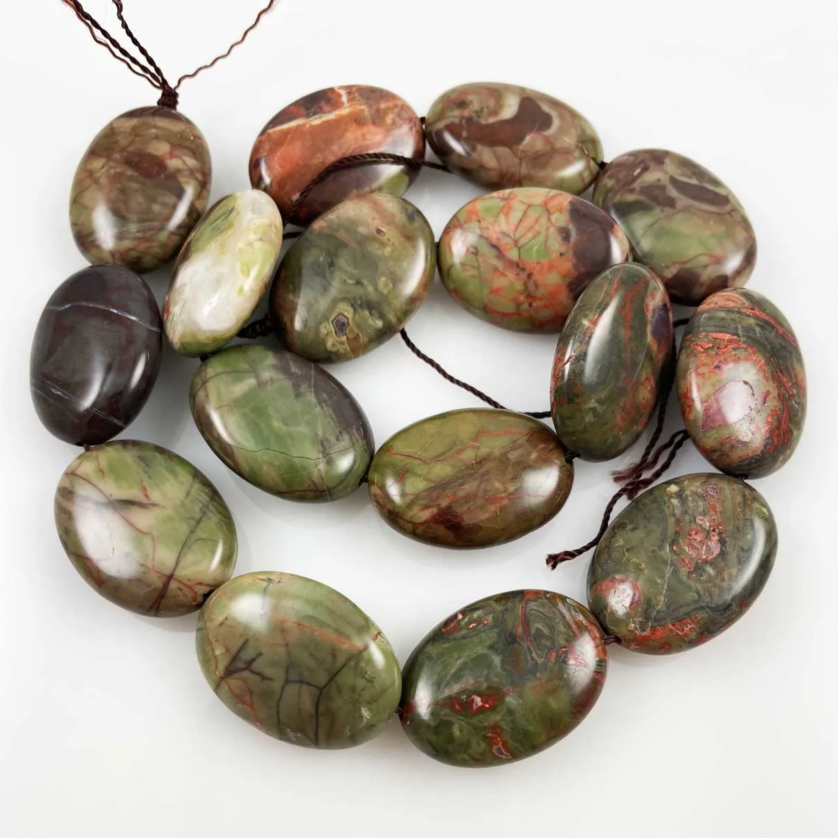 Red Creek Jasper Beads Ovals