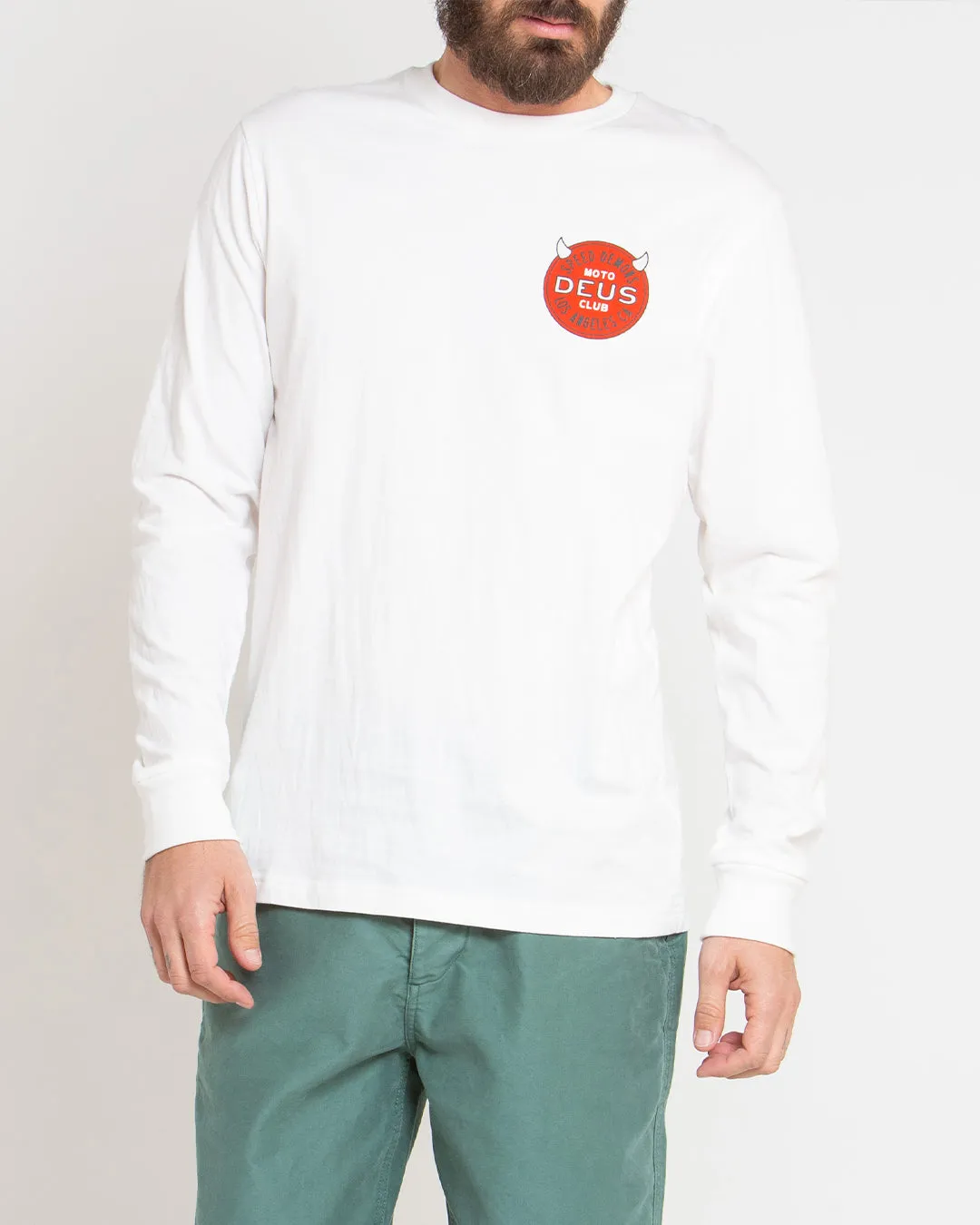 RIDING HOT LS TEE - VINTAGE WHITE