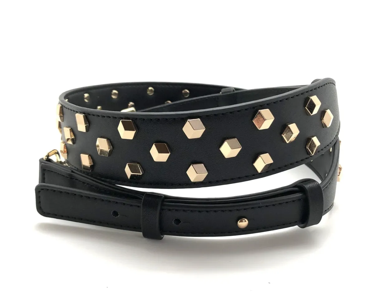 Rivets in Gold - Black