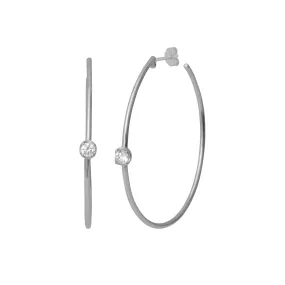 SABINE STATEMENT HOOPS SILVER