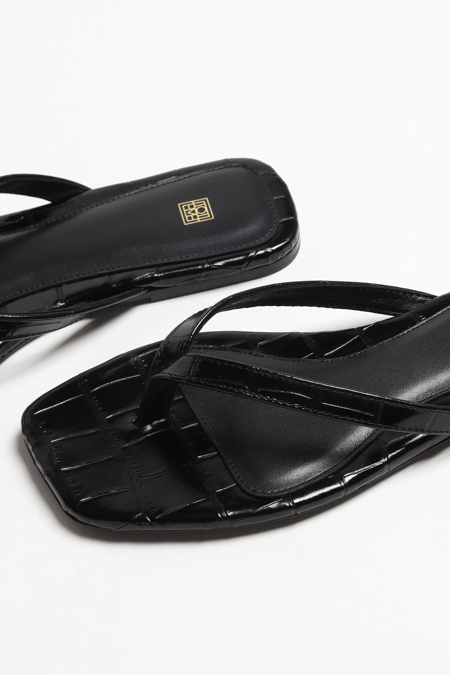 Sandale The Flip Flop in Black Croco