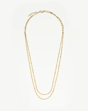 Savi Vintage Link Double Chain Necklace