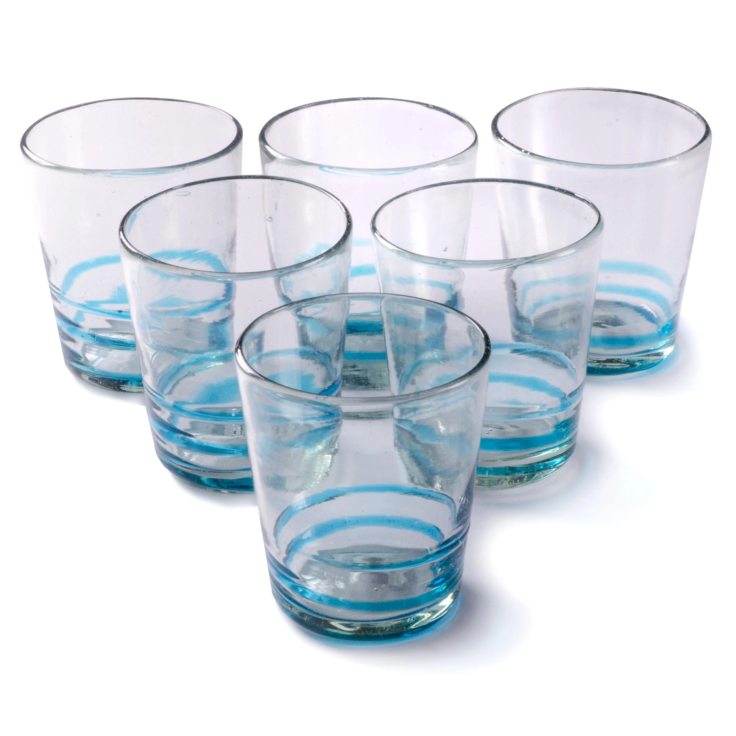 Serpentine Short Tumbler in Turquoise - 12 oz - Set of 6