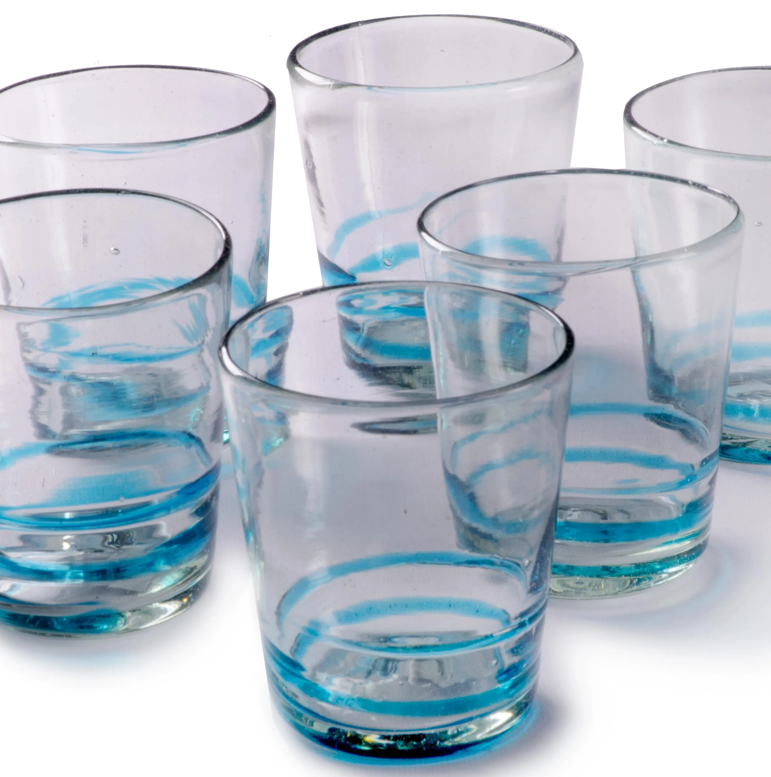 Serpentine Short Tumbler in Turquoise - 12 oz - Set of 6