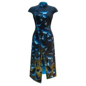 SPARKLE BY KAREN CHAN x Fung Yuen Butterfly Reserve【GREAT MORMON】100% Silk Cheongsam (Cap Sleeve) (美鳳蝶)