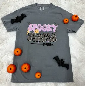 {SPOOKY MAMA} Halloween Cement Crew Neck Tee