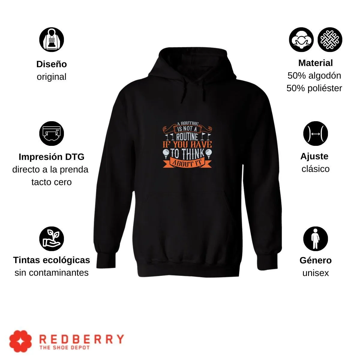 Sudadera Hombre  Hoodie Golf Deporte Frases 003