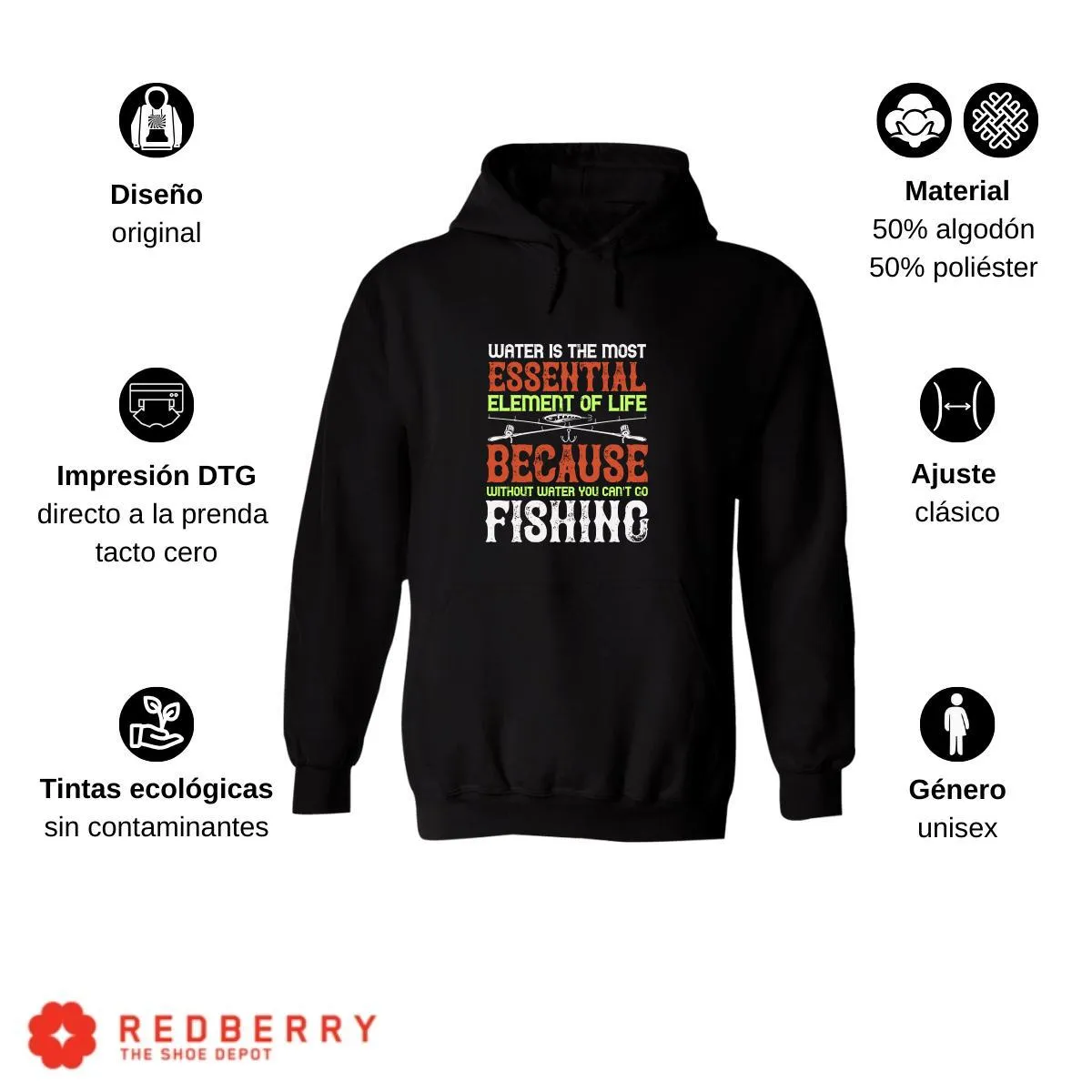 Sudadera Hombre  Hoodie Pescador Fishing Pesca 045