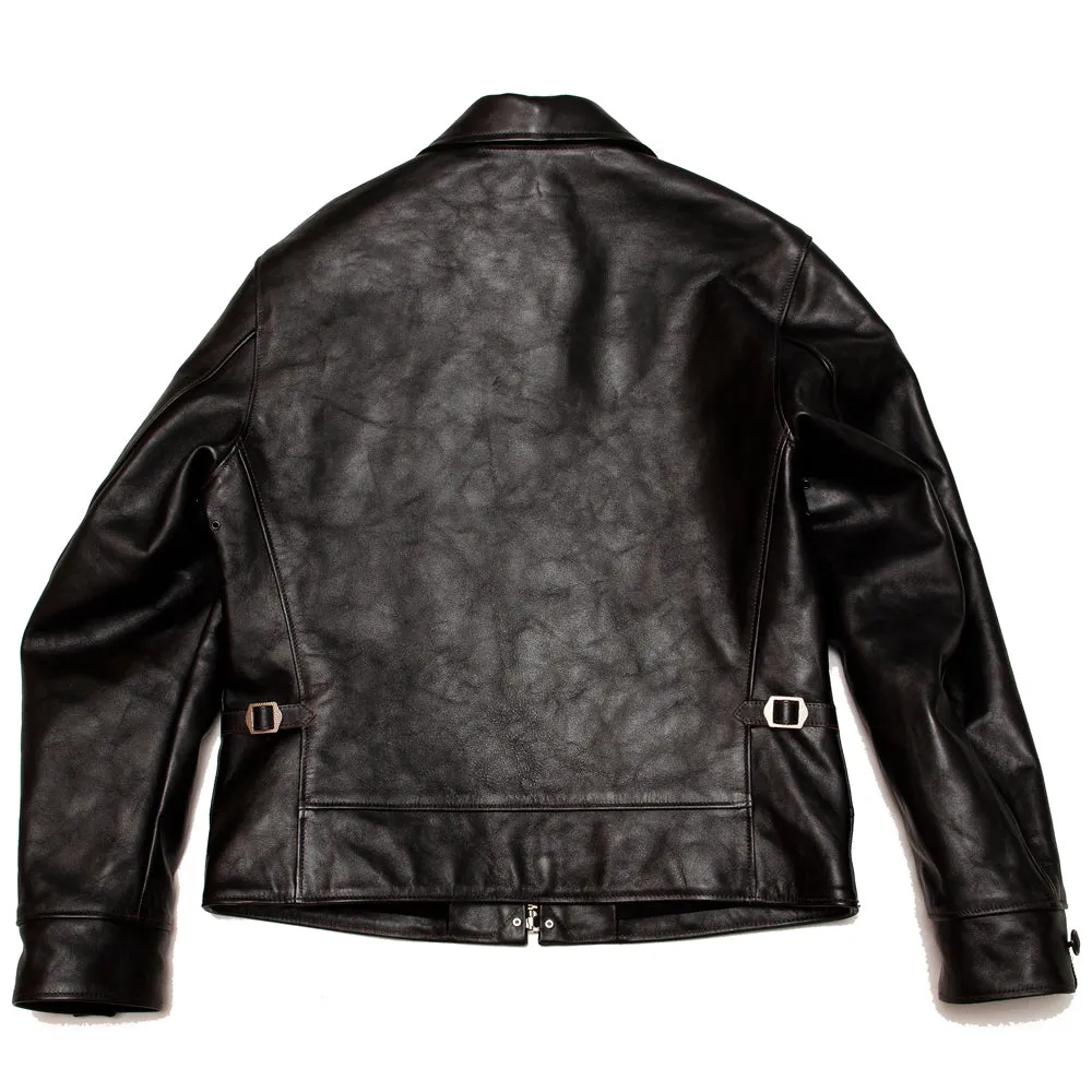 The Real McCoy's MJ19115 30's Leather Sports Jacket / Nelson Black