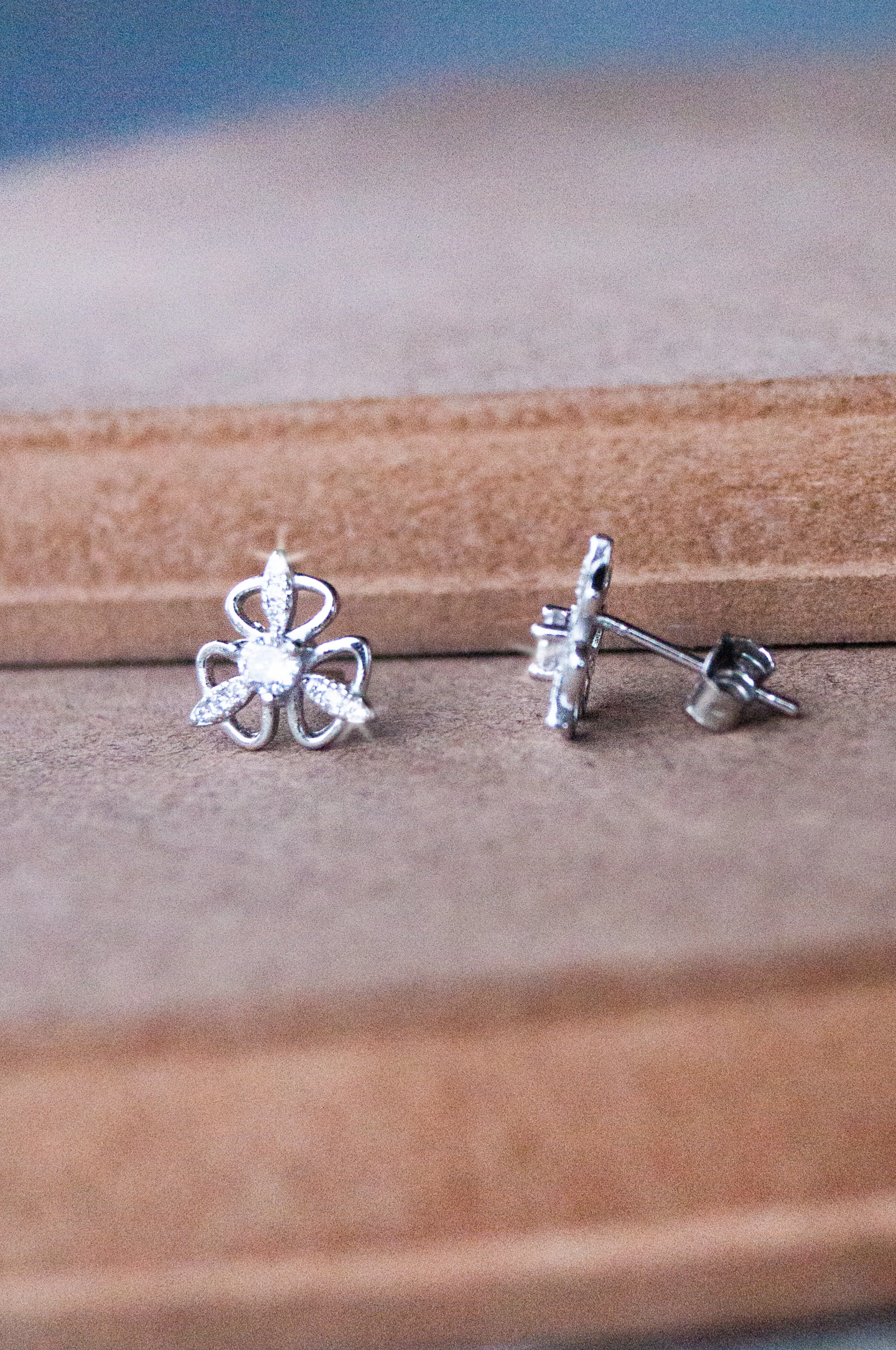 Three Way Glam Sterling Silver Stud Earrings