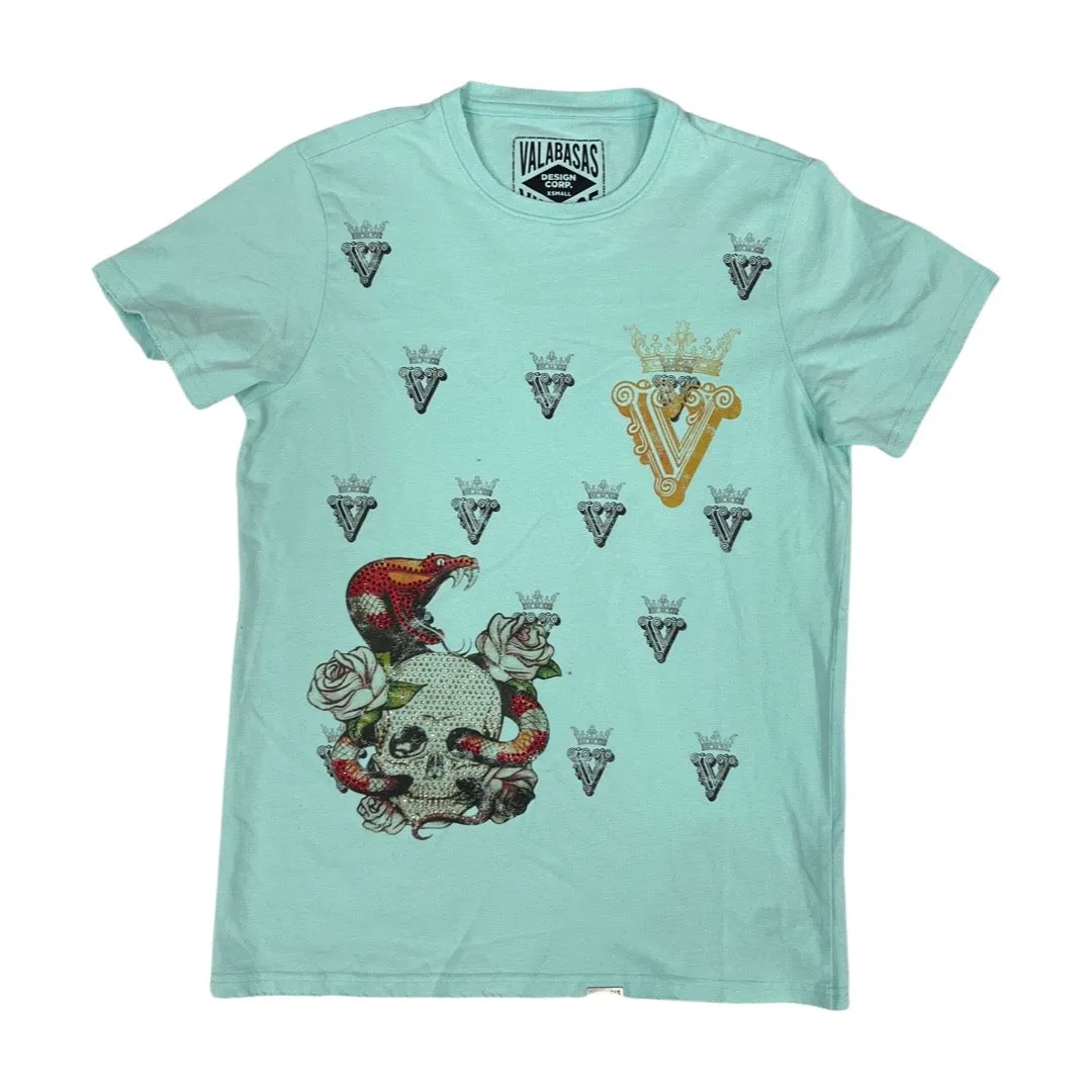 Valabasas “Skull Viper” Vintage Teal Tee