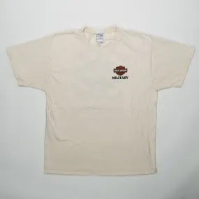 Vintage '05 Cream Harley Davidson Military Tee (M)