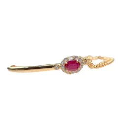 Vintage Natural Burmese Ruby Cuff Bracelet