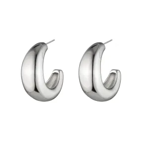 Winona Silver Hoop Earrings