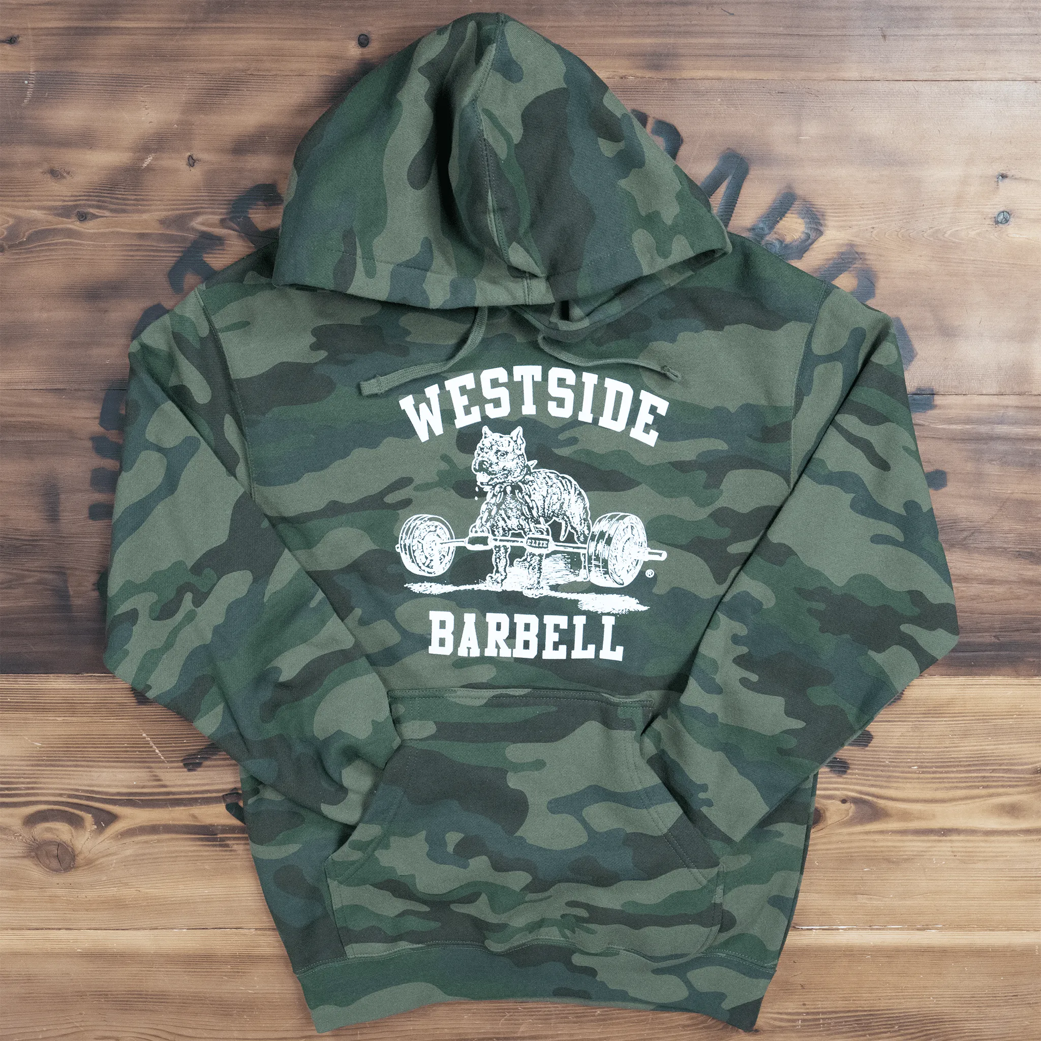 WSBB Mens Forest Camo Hooded Sweatshirt