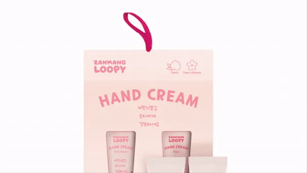 Zanmang Loopy Character Hand Creams Cute Small Gifts 30ml 2 pieces SET Peach Cherry Blossom Scent