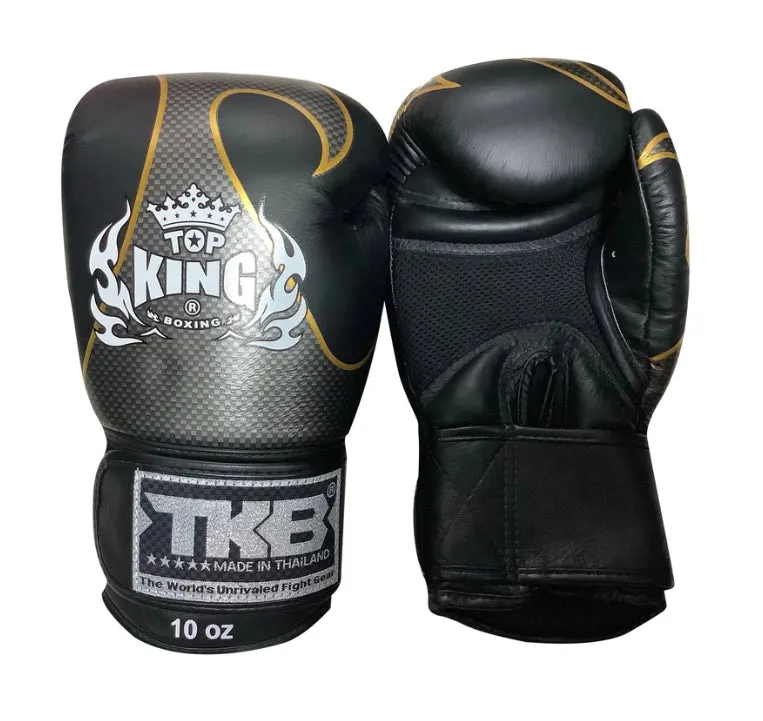 泰拳拳套 Thai Boxing Gloves : Top King  Empower TKBGEM-01 Black(Silver) No AIR